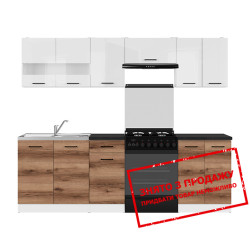 Кухня Junona Line білий глянець/дуб делано темний